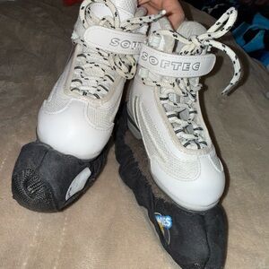 Softec White Ice Skates with Covers